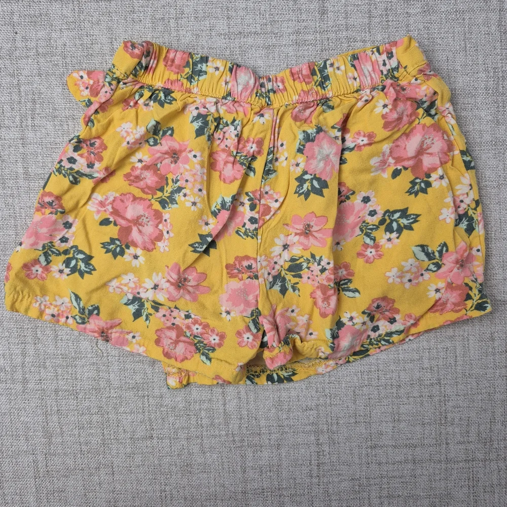 Little Lass Floral 2-Piece Skort Set Yellow Pink 24M Spring Summer Outfit - Picture 12 of 12
